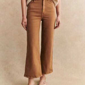 Sézane Le Crop Jeans in Coffee Size 6
